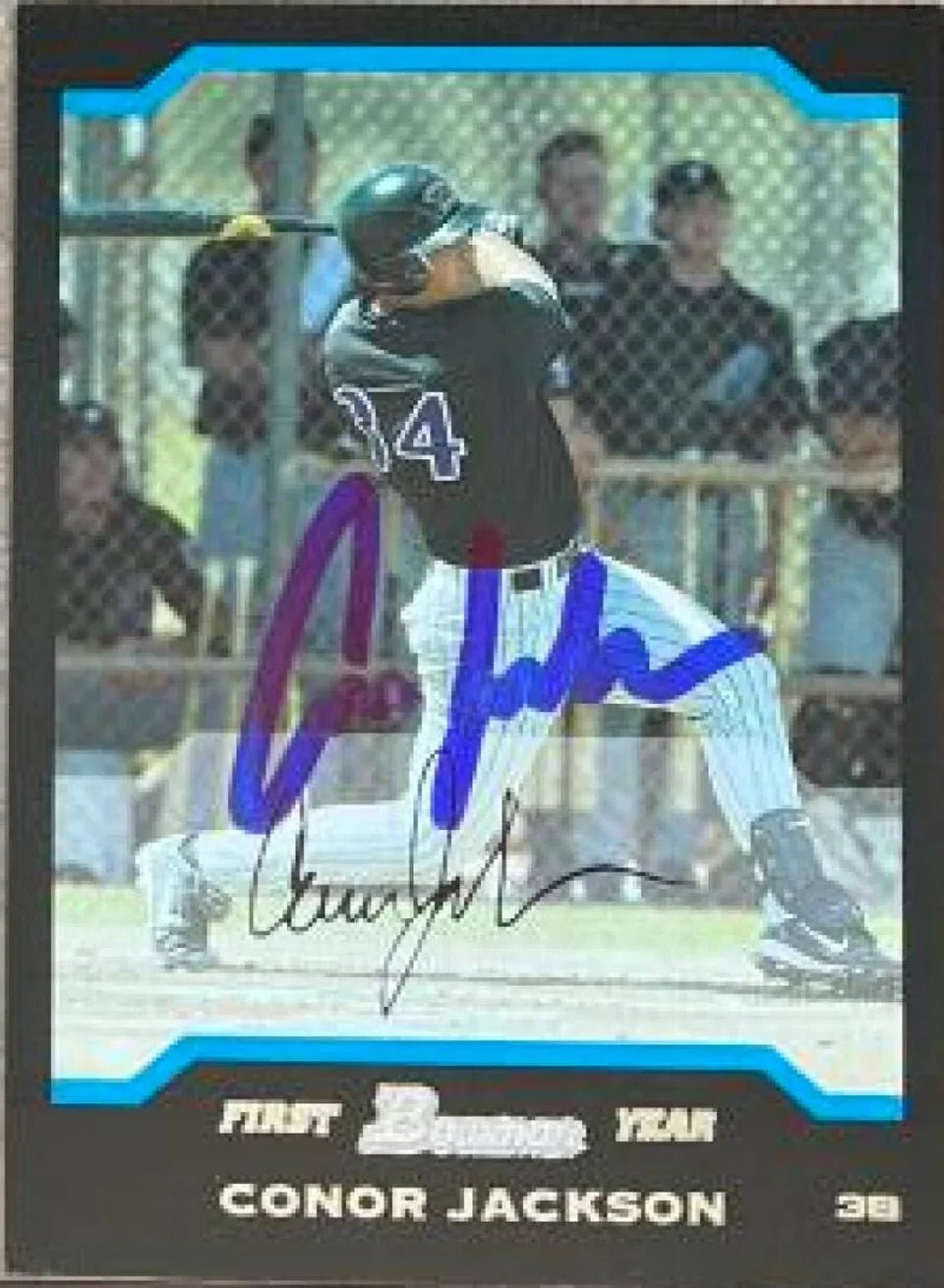 Conor Jackson Signed 2004 Bowman Baseball Card - Arizona Diamondbacks