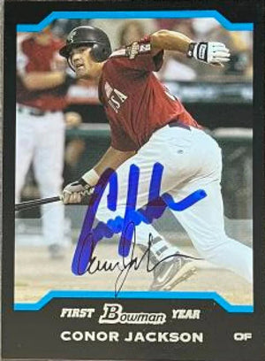 Conor Jackson Signed 2004 Bowman Draft Picks & Prospects Baseball Card - Arizona Diamondbacks - PastPros