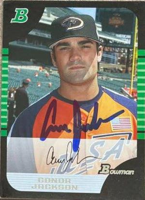 Conor Jackson Signed 2005 Bowman Draft Picks & Prospects Baseball Card - Arizona Diamondbacks - PastPros