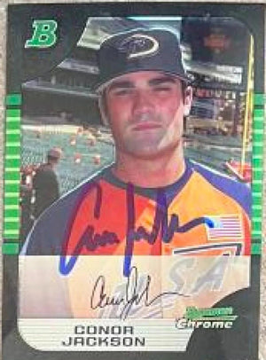 Conor Jackson Signed 2005 Bowman Draft Picks & Prospects Chrome Baseball Card - Arizona Diamondbacks - PastPros