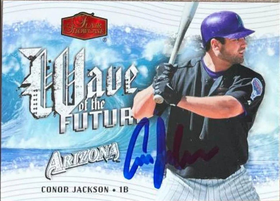 Conor Jackson Signed 2006 Flair Showcase Wave of the Future Baseball Card - Arizona Diamondbacks