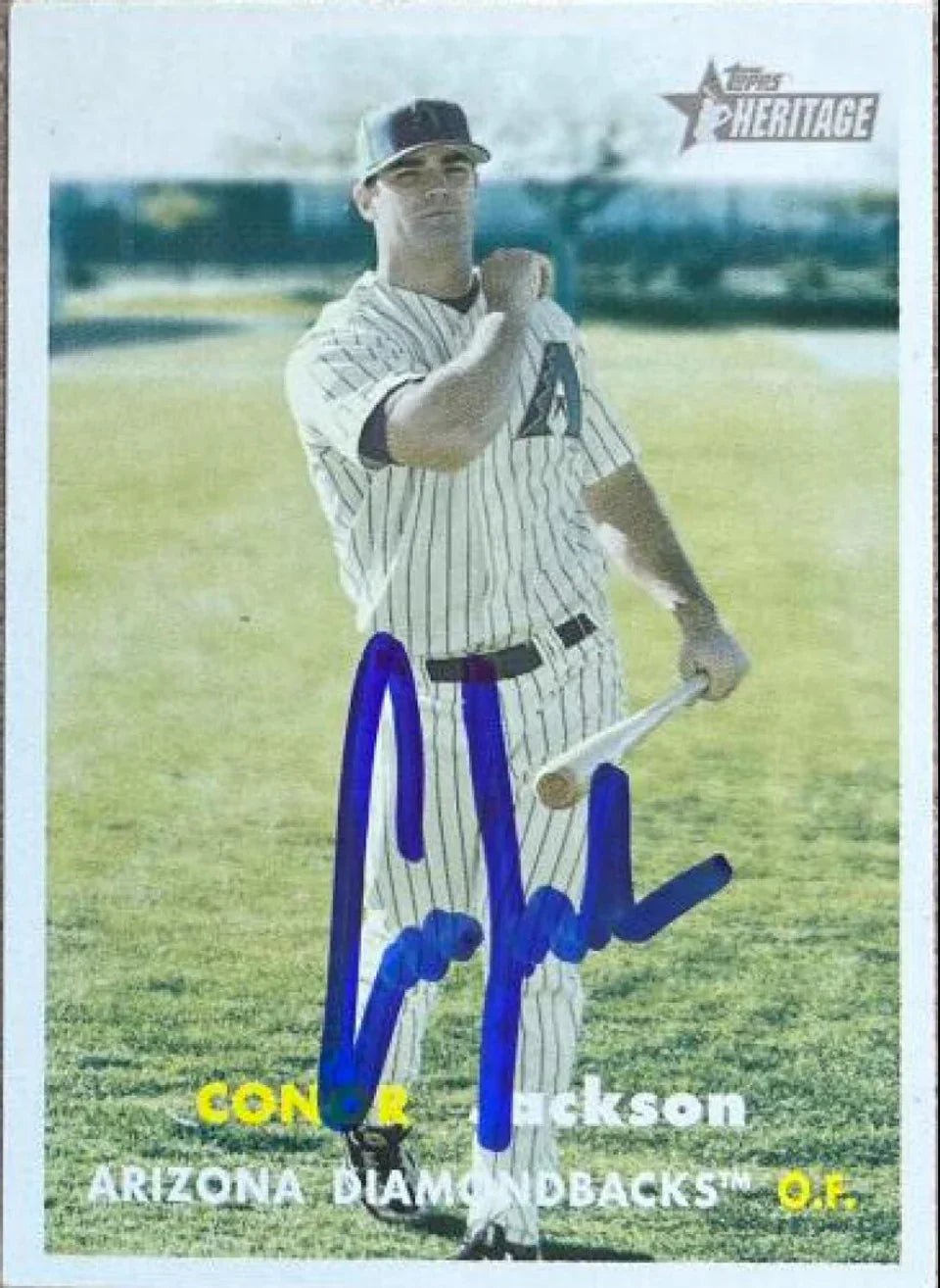 Conor Jackson Signed 2006 Topps Heritage Baseball Card - Arizona Diamondbacks SP