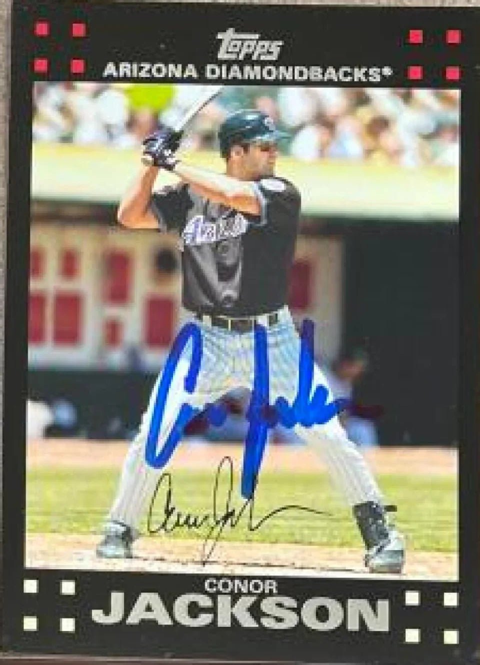 Conor Jackson Signed 2007 Topps Baseball Card - Arizona Diamondbacks
