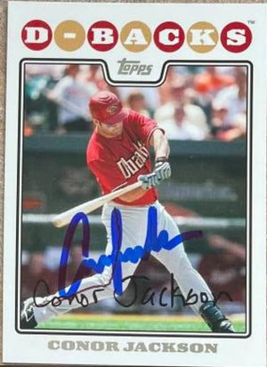 Conor Jackson Signed 2008 Topps Baseball Card - Arizona Diamondbacks - PastPros