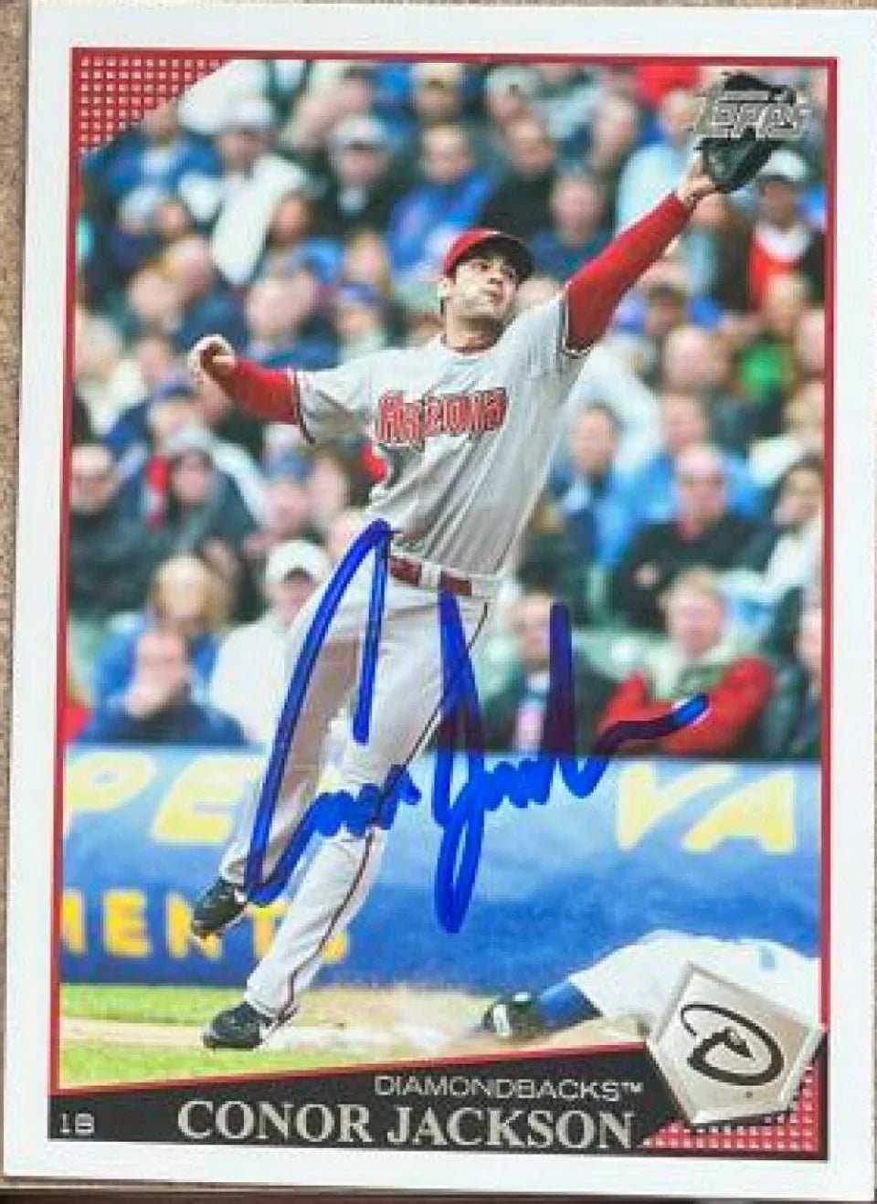 Conor Jackson Signed 2009 Topps Baseball Card - Arizona Diamondbacks
