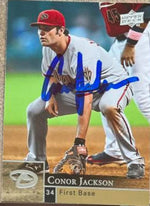 Conor Jackson Signed 2009 Upper Deck Baseball Card - Arizona Diamondbacks #2