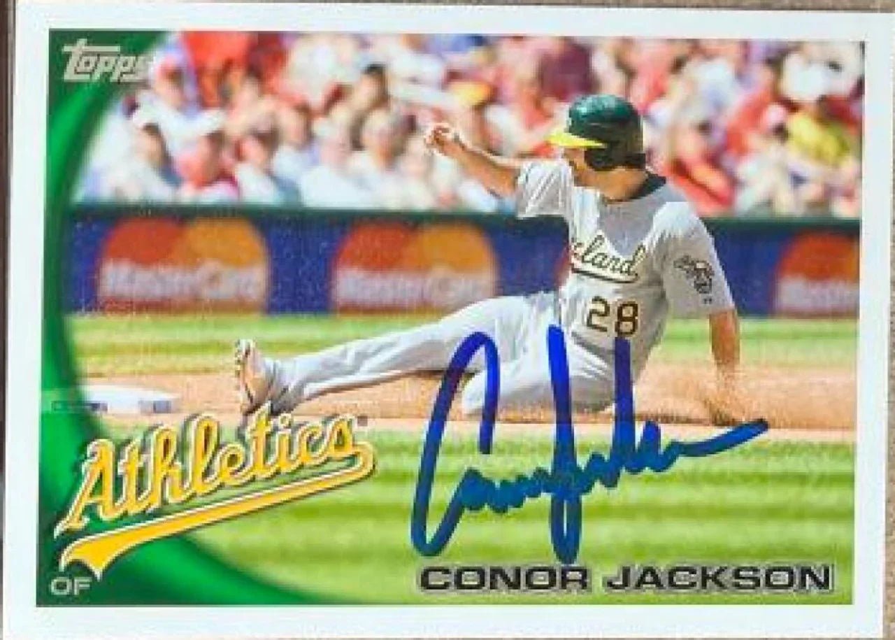 Conor Jackson Signed 2010 Topps Update Baseball Card - Oakland A's