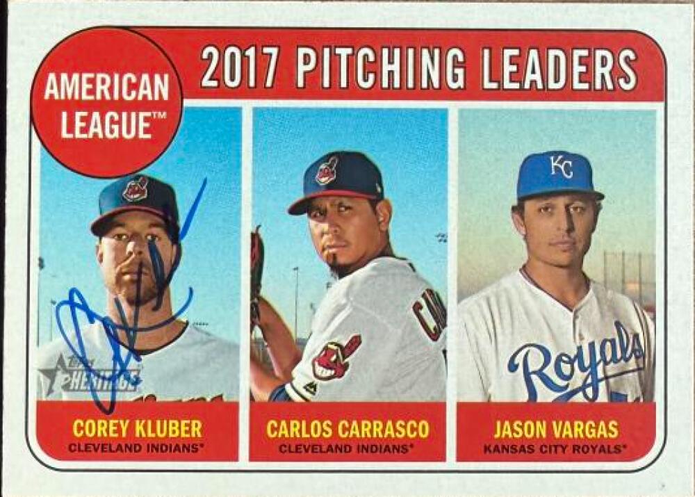 Corey Kluber Signed 2018 Topps Heritage Baseball Card - Cleveland Indians #9