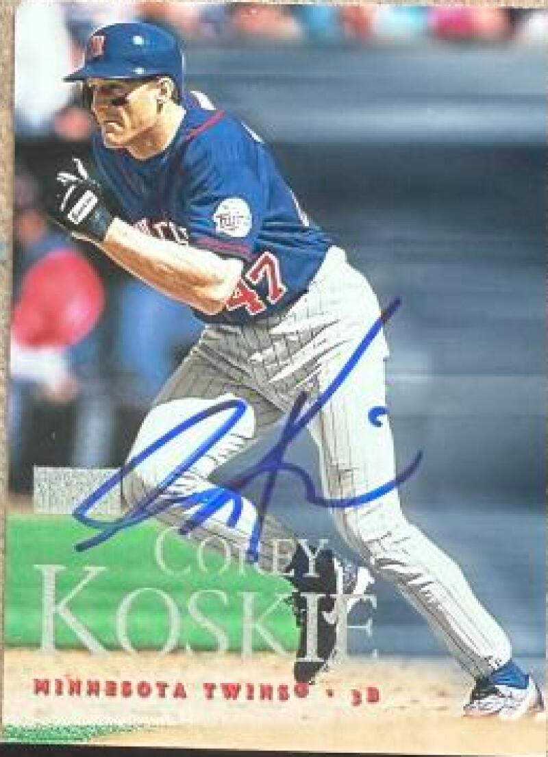 Corey Koskie Signed 2000 SkyBox Baseball Card - Minnesota Twins #152