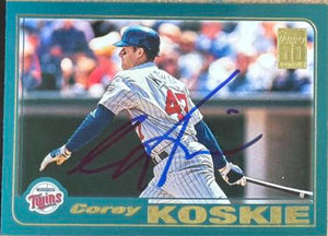 Corey Koskie Signed 2001 Topps Baseball Card - Minnesota Twins #432
