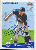 Corey Koskie Signed 2002 Fleer Tradition Baseball Card - Minnesota Twins #205