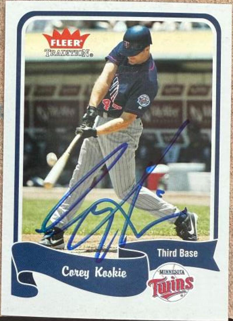 Corey Koskie Signed 2004 Fleer Tradition Baseball Card - Minnesota Twins #268