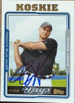 Corey Koskie Signed 2005 Topps Baseball Card - Toronto Blue Jays #613
