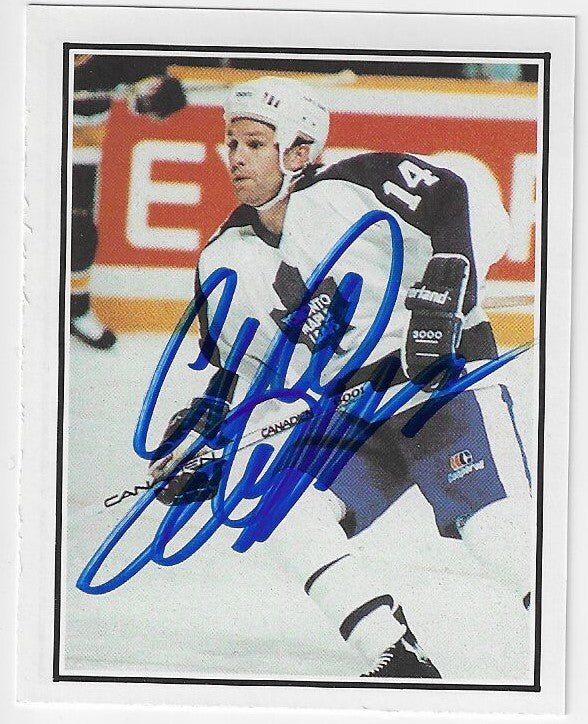 Craig Laughlin Signed 1988 - 89 PLAY Hockey Card - Toronto Maple Leafs - PastPros
