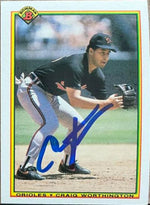 Craig Worthington Signed 1990 Bowman Baseball Card - Baltimore Orioles