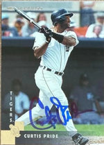 Curtis Pride Signed 1997 Donruss Baseball Card -  Detroit Tigers
