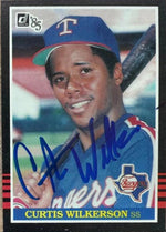 Curtis Wilkerson Signed 1985 Donruss Baseball Card - Texas Rangers #99