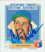Curtis Wilkerson Signed 1988 Parker Bros. Starting Lineup Talking Baseball Card - Texas Rangers #18