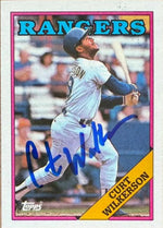 Curtis Wilkerson Signed 1988 Topps Baseball Card - Texas Rangers #53