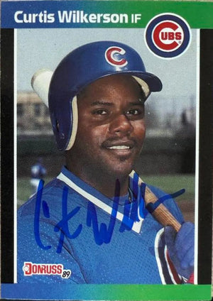 Curtis Wilkerson Signed 1989 Donruss Traded Baseball Card - #T-34