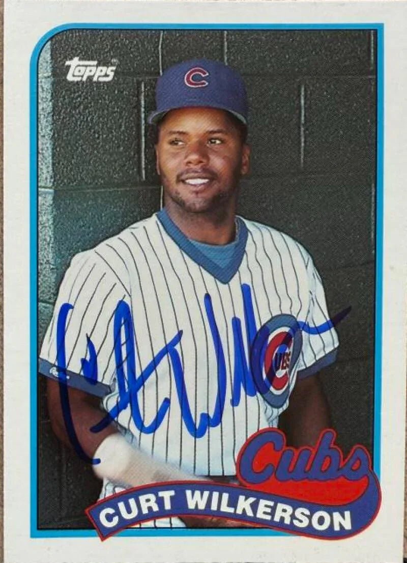 Curtis Wilkerson Signed 1989 Topps Traded Baseball Card - Chicago Cubs #126T