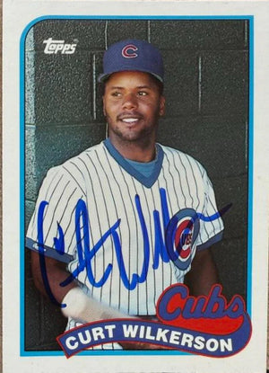 Curtis Wilkerson Signed 1989 Topps Traded Baseball Card - Chicago Cubs #126T