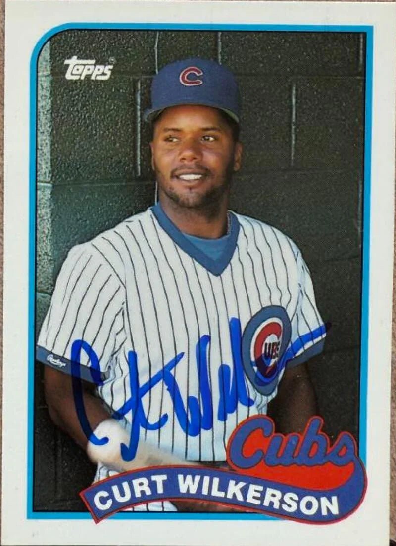 Curtis Wilkerson Signed 1989 Topps Traded TIFFANY Baseball Card - Chicago Cubs #126T