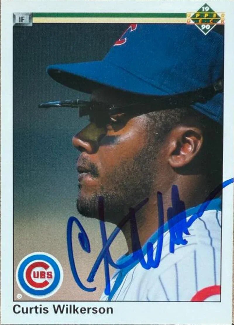 Curtis Wilkerson Signed 1990 Upper Deck Baseball Card - Chicago Cubs #147