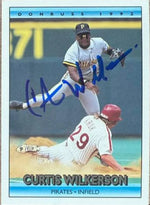Curtis Wilkerson Signed 1992 Donruss Baseball Card - Pittsburgh PIrates #489