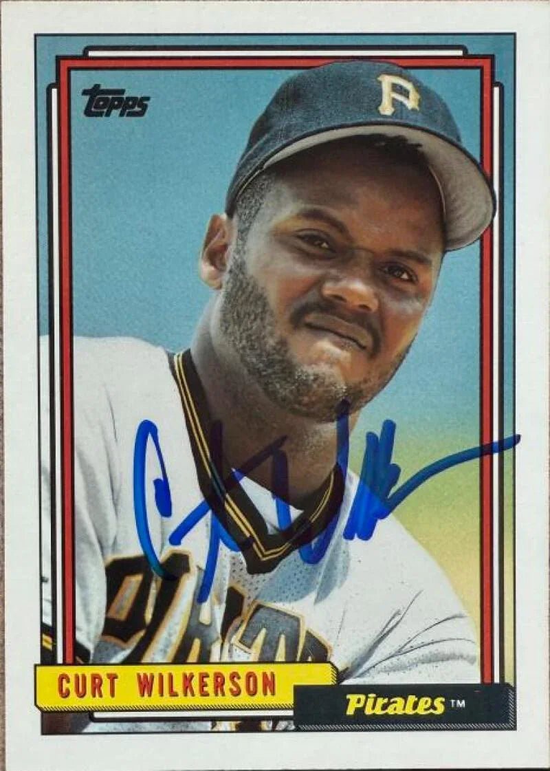 Curtis Wilkerson Signed 1992 Topps Baseball Card - Pittsburgh PIrates #712