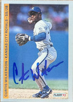Curtis Wilkerson Signed 1993 Fleer Baseball Card - Kansas City Royals #627
