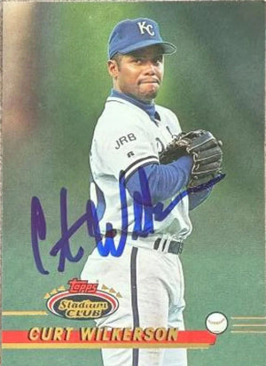 Curtis Wilkerson Signed 1993 Stadium Club Baseball Card - Kansas City Royals #177