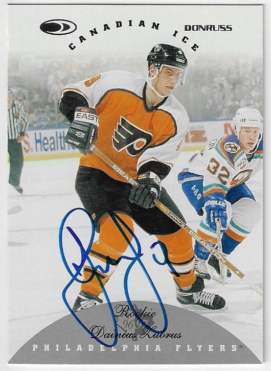 Dainius Zubrus Signed 1996-97 Donruss Canadian Ice Hockey Card - Philadelphia Flyers