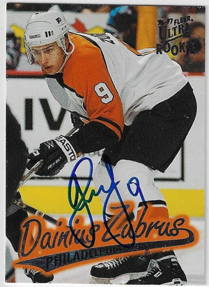 Dainius Zubrus Signed 1996-97 Fleer Ultra Hockey Card - Philadelphia Flyers