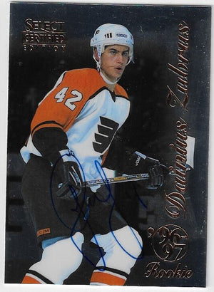 Dainius Zubrus Signed 1996-97 Select Certified Hockey Card - Philadelphia Flyers