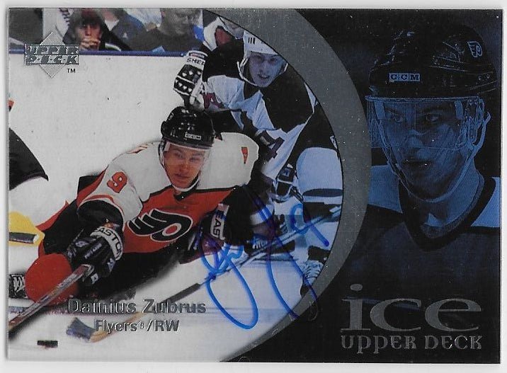 Dainius Zubrus Signed 1997-98 Upper Deck Ice Hockey Card - Philadelphia Flyers