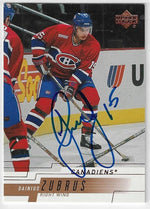 Dainius Zubrus Signed 2000-01 Upper Deck Hockey Card - Montreal Canadiens