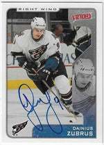 Dainius Zubrus Signed 2001-02 Upper Deck Victory Hockey Card - Washington Capitals