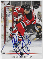 Dainius Zubrus Signed 2008-09 Upper Deck Hockey Card - New Jersey Devils