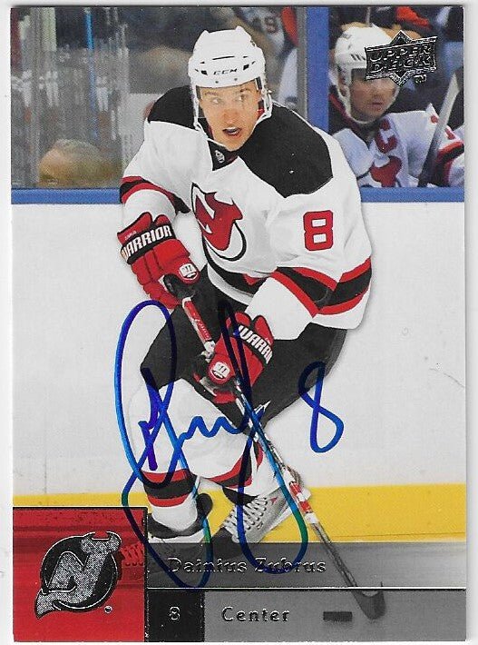 Dainius Zubrus Signed 2009-10 Upper Deck Hockey Card - New Jersey Devils