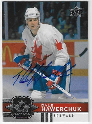 Dale Hawerchuk Signed 2017 - 18 Canadian Tire Upper Deck Hockey Card - Team Canada - PastPros