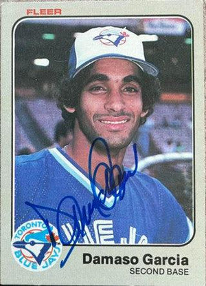 Damaso Garcia Signed 1983 Fleer Baseball Card - Toronto Blue Jays - PastPros