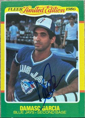Damaso Garcia Signed 1986 Fleer Limited Edition Baseball Card - Toronto Blue Jays - PastPros