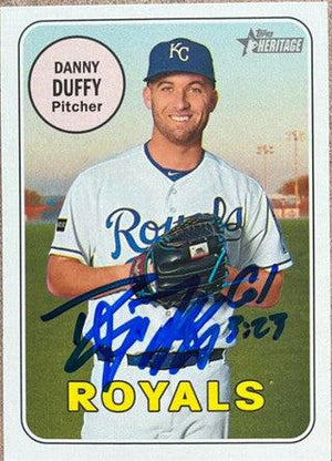 Danny Duffy Signed 2015 Topps Heritage Baseball Card - Kansas City Royals - PastPros