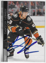 Danton Heinen Signed 2020-21 Upper Deck Hockey Card - Anaheim Ducks