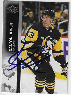 Danton Heinen Signed 2021-22 Upper Deck Hockey Card - Pittsburgh Penguins
