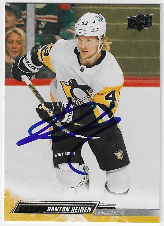 Danton Heinen Signed 2022-23 Upper Deck Hockey Card - Pittsburgh Penguins
