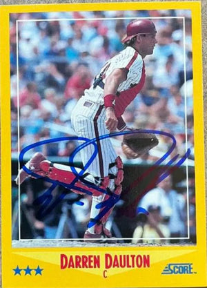 Darren Daulton Signed 1988 Score Baseball Card - Philadelphia Phillies - PastPros