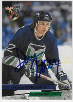 Darren Turcotte Signed 1993-94 Fleer Ultra Hockey Card - Hartford Whalers