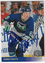 Darren Turcotte Signed 1993-94 SP Hockey Card - Hartford Whalers